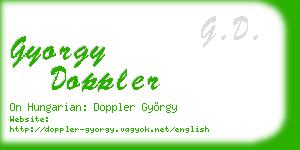 gyorgy doppler business card